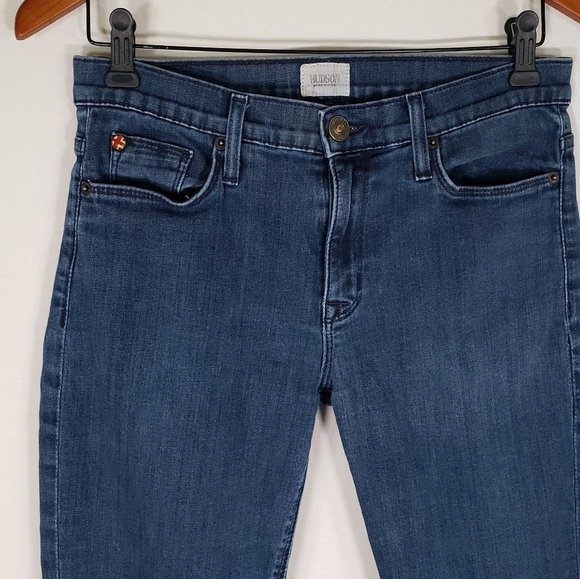 Flawed Hudson Nico Midrise Super Skinny Size 28  Medium Wash Denim - Picture 2 of 12